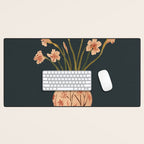 Blush Blooms in Painted Vase Desk Mat Gallery Image 1