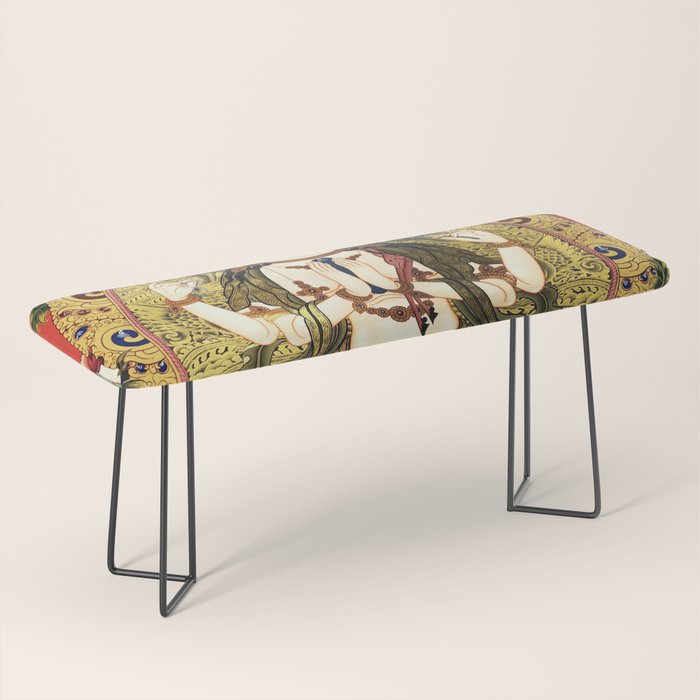 Chenrezig Bodhisattva Tibetan Buddha Bench Gallery Image 1