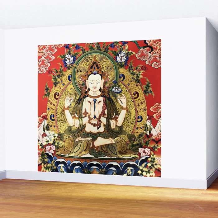 Chenrezig Bodhisattva Tibetan Buddha Wall Mural Gallery Image 2