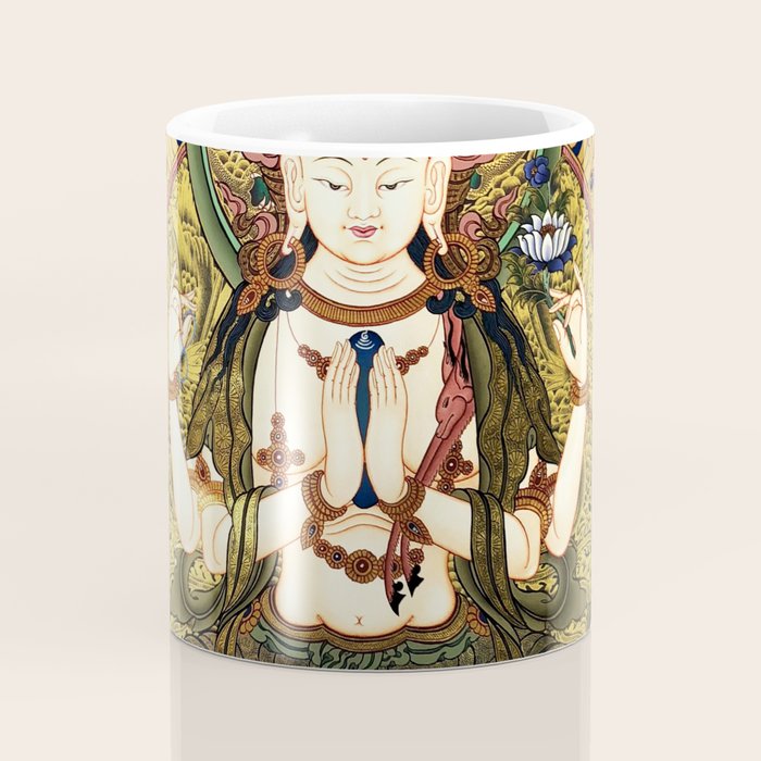 Chenrezig Bodhisattva Tibetan Buddha Coffee Mug Gallery Image 4