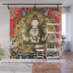Chenrezig Bodhisattva Tibetan Buddha Wall Mural Gallery Image 1