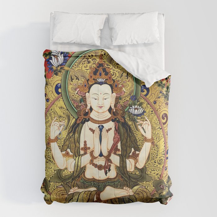 Chenrezig Bodhisattva Tibetan Buddha Comforter Gallery Image 6