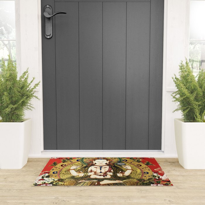 Chenrezig Bodhisattva Tibetan Buddha Welcome Mat Gallery Image 3