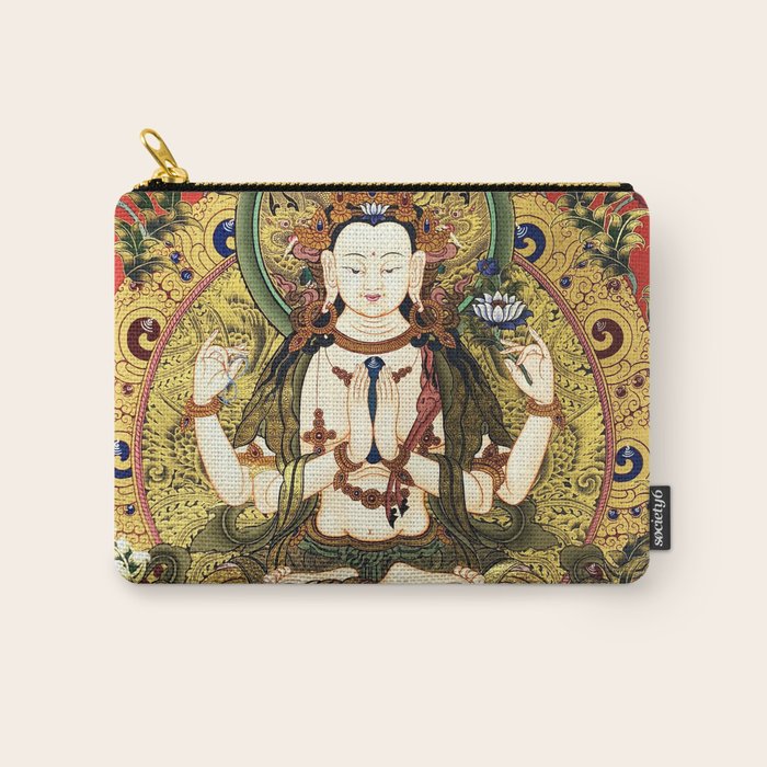 Chenrezig Bodhisattva Tibetan Buddha Carry All Pouch Gallery Image 1