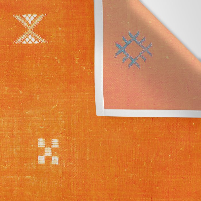 Orange Oriental Traditional Creative Berber Moroccan Fabric Style Wall Tapestry Gallery Image 3