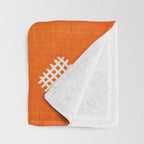 Orange Oriental Traditional Creative Berber Moroccan Fabric Style Throw Blanket Gallery Image 3