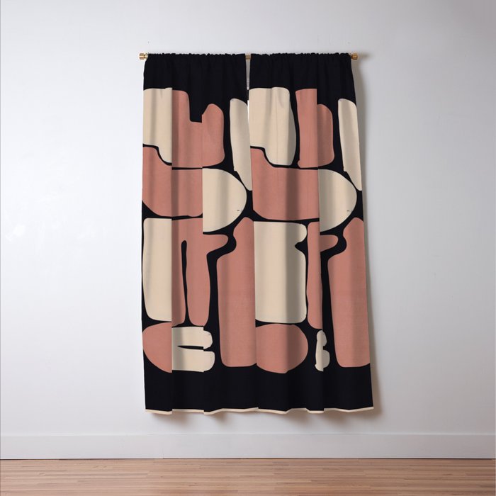 Modern Abstract Minimal Shapes 167 Window Curtain Gallery Image 3