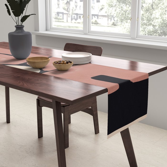 Modern Abstract Minimal Shapes 167 Table Runner Gallery Image 2