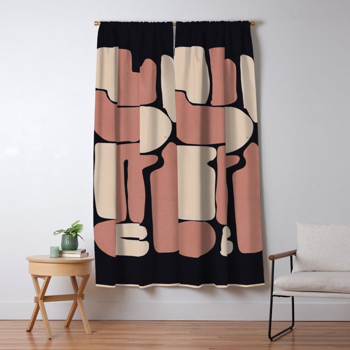 Modern Abstract Minimal Shapes 167 Window Curtain Gallery Image 5