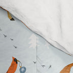 Cute woodland animals winter snow tree Comforter Gallery Image 4