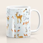 Cute woodland animals winter snow tree Coffee Mug Gallery Image 1