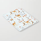 Cute woodland animals winter snow tree Notebook Gallery Image 2