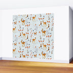 Cute woodland animals winter snow tree Wall Mural Gallery Image 2