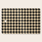 Black and Tan Classic houndstooth pattern Cutting Board Gallery Image 1