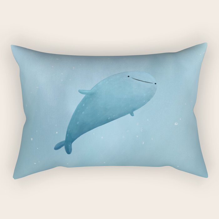 Cute Whale Shark Rectangular Pillow Gallery Image 1