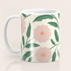 Bold Pink Botanical Blooms on Light Pattern Coffee Mug Gallery Image 3