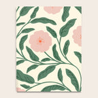 Bold Pink Botanical Blooms on Light Pattern Notebook Gallery Image 4