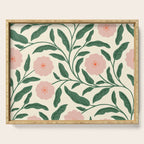 Bold Pink Botanical Blooms on Light Pattern Serving Tray Gallery Image 1