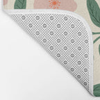 Bold Pink Botanical Blooms on Light Pattern Bath Mat Gallery Image 2