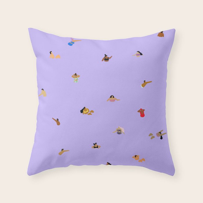 Lilac Blues Throw Pillow Gallery Image 1