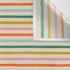 Colorful retro stripe line art pattern Wall Tapestry Gallery Image 3
