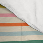 Colorful retro stripe line art pattern Comforter Gallery Image 4