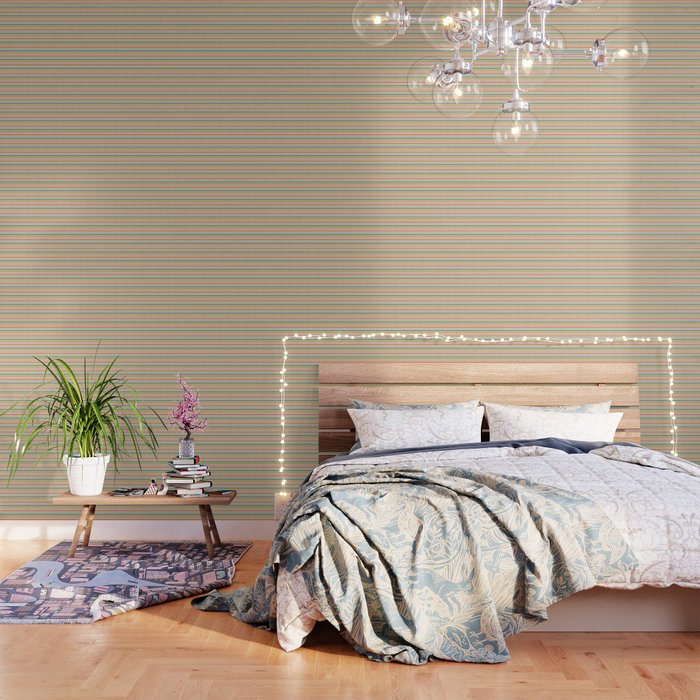 Colorful retro stripe line art pattern Wallpaper Gallery Image 1