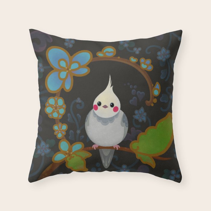 Cockatiel Throw Pillow Gallery Image 6