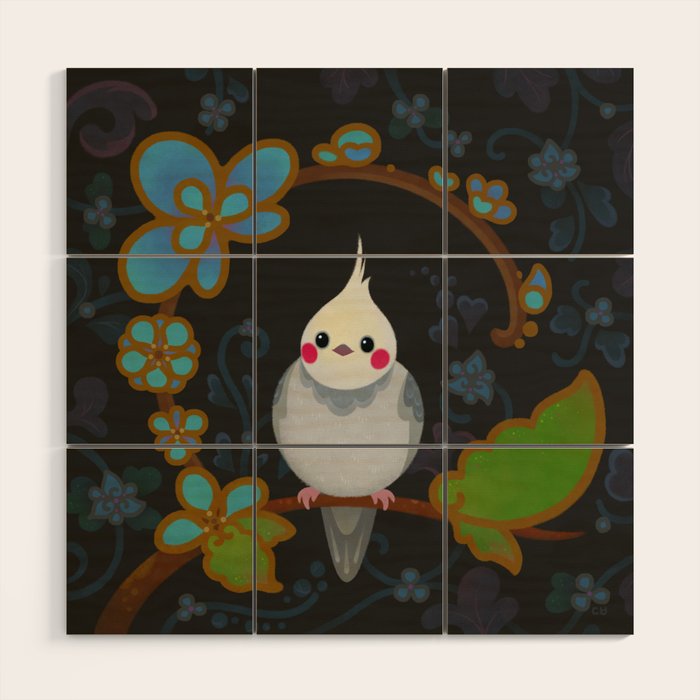 Cockatiel Wood Wall Art Gallery Image 1