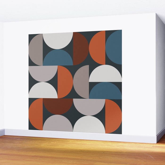 Mid Century Modern Geometric 24 Wall Mural Gallery Image 2