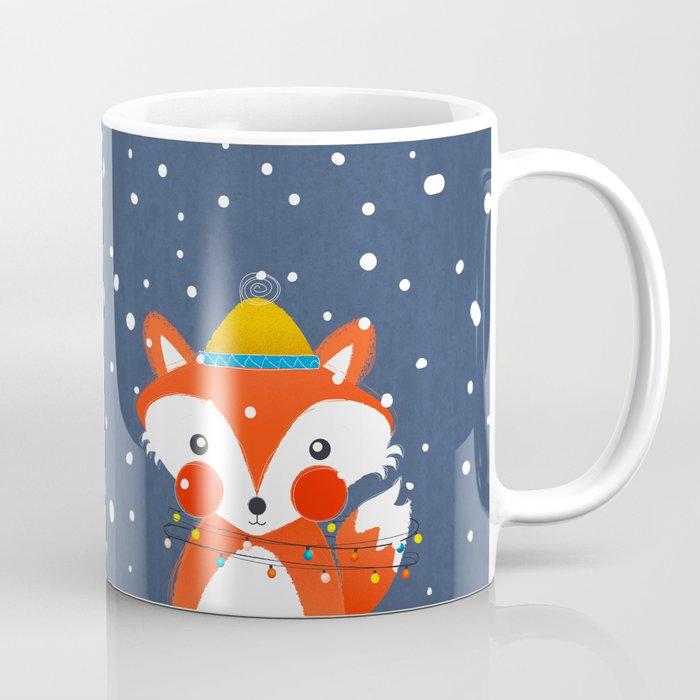 Cute christmas fox in the snow Coffee Mug Gallery Image 1
