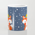 Cute christmas fox in the snow Coffee Mug Gallery Image 4