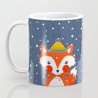 Cute christmas fox in the snow Coffee Mug Gallery Image 3