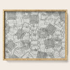 Vintage Texas Austin Travel Stamp Pattern Serving Tray Gallery Image 1