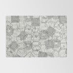 Vintage Texas Austin Travel Stamp Pattern Rug Gallery Image 2