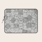 Vintage Texas Austin Travel Stamp Pattern Laptop Sleeve Gallery Image 1