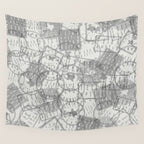 Vintage Texas Austin Travel Stamp Pattern Wall Tapestry Gallery Image 4