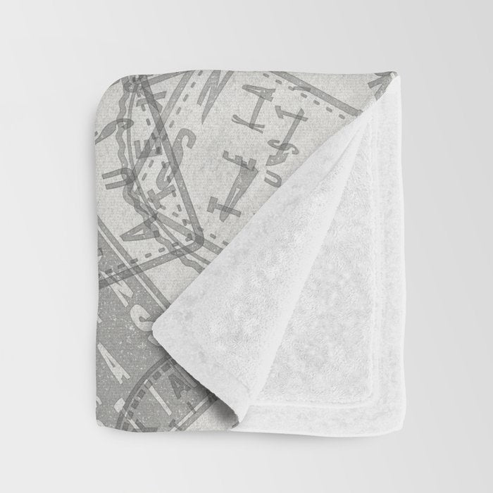 Vintage Texas Austin Travel Stamp Pattern Throw Blanket Gallery Image 3