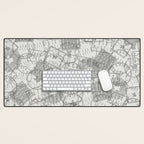 Vintage Texas Austin Travel Stamp Pattern Desk Mat Gallery Image 1