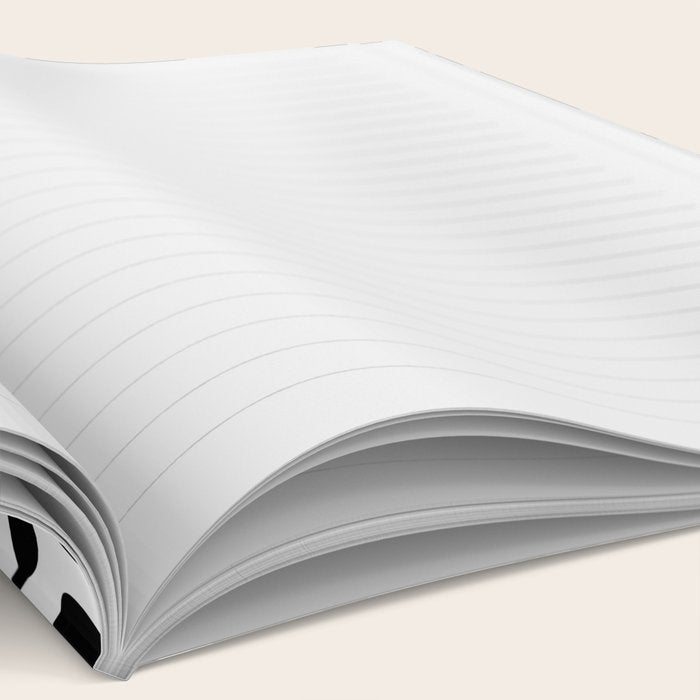 Abstract black and white flower nature art pattern Notebook Gallery Image 2