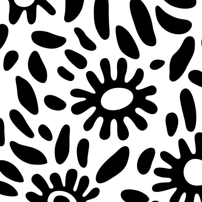 Abstract black and white flower nature art pattern Coffee Mug Gallery Image 2