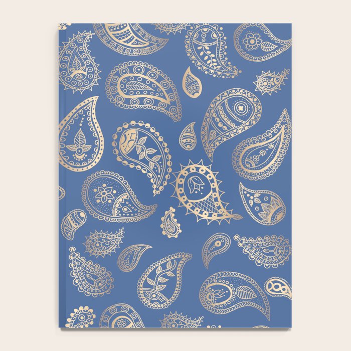 Classic blue and gold paisley Notebook Gallery Image 4
