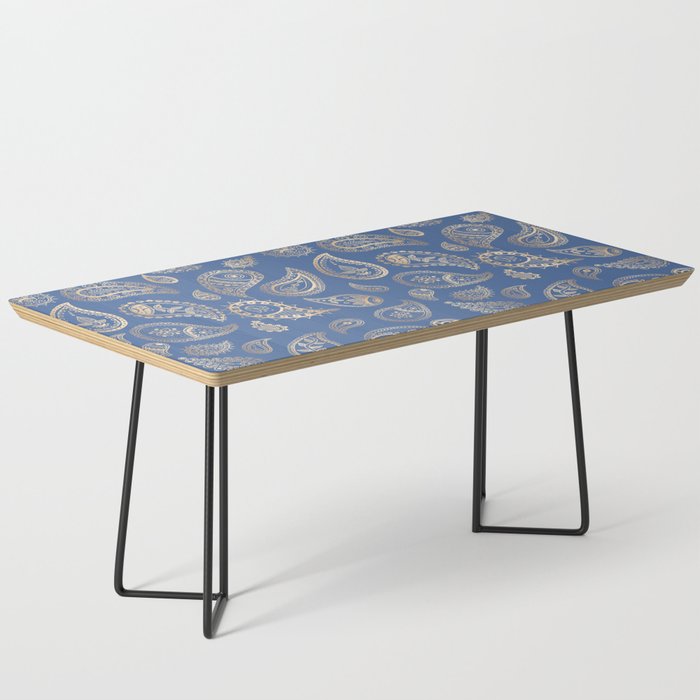 Classic blue and gold paisley Coffee Table Gallery Image 1