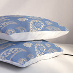 Classic blue and gold paisley Pillow Sham Gallery Image 3