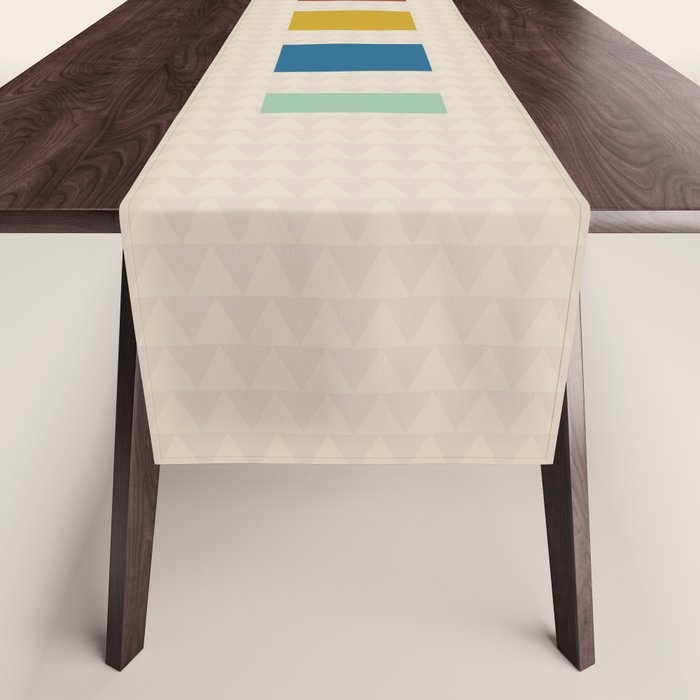 four elements II tweed and primary colors Table Runner Gallery Image 1