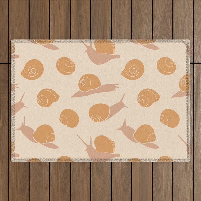 Retro Snail Pattern Outdoor Rug Gallery Image 1