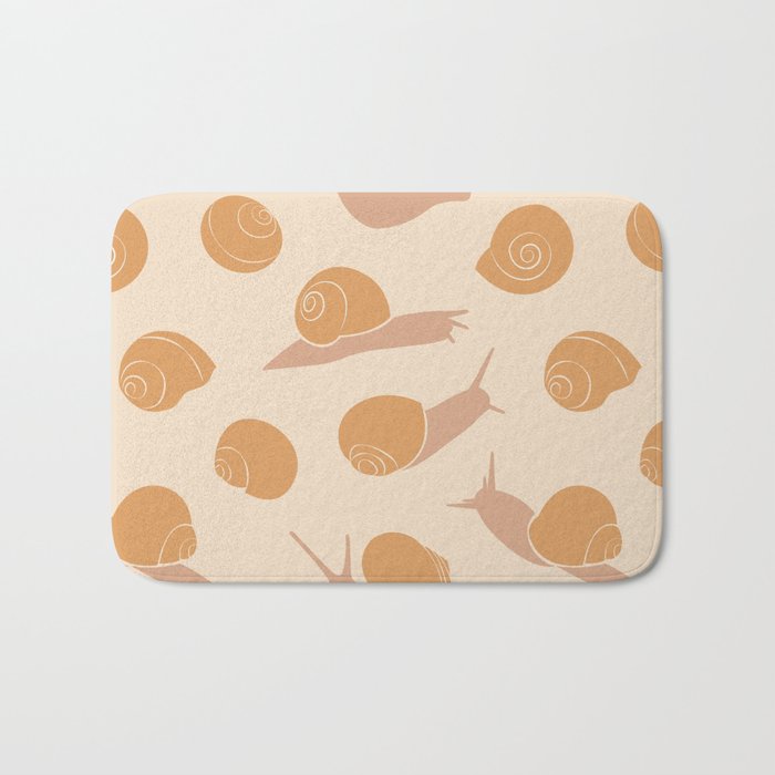 Retro Snail Pattern Bath Mat Gallery Image 1