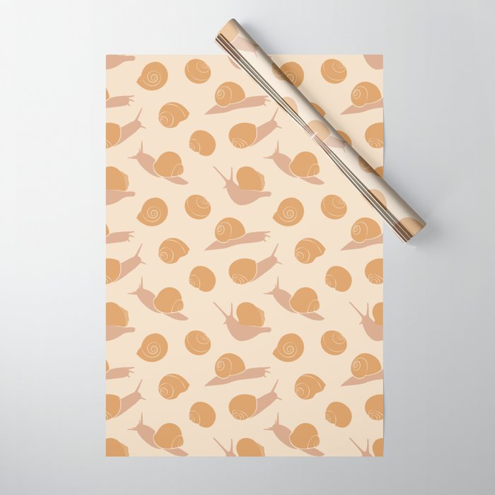 Retro Snail Pattern Wrapping Paper Gallery Image 1