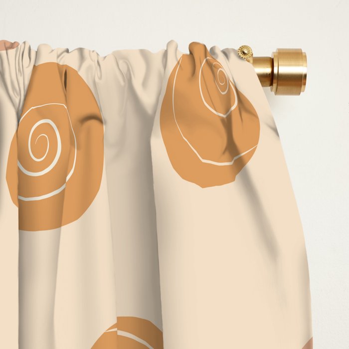Retro Snail Pattern Window Curtain Gallery Image 2
