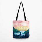 Lake beneath the towering hills Tote Bag Gallery Image 2